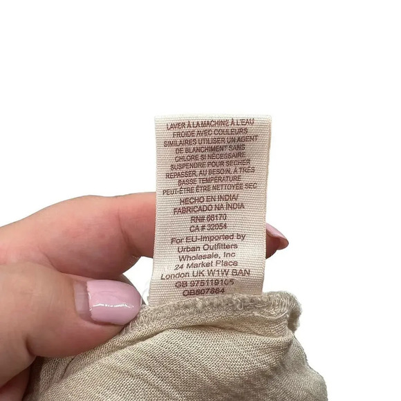 Free People Stargazer Embroidered Mini Dress Natural Beige Tan Size Small - Picture 13 of 13